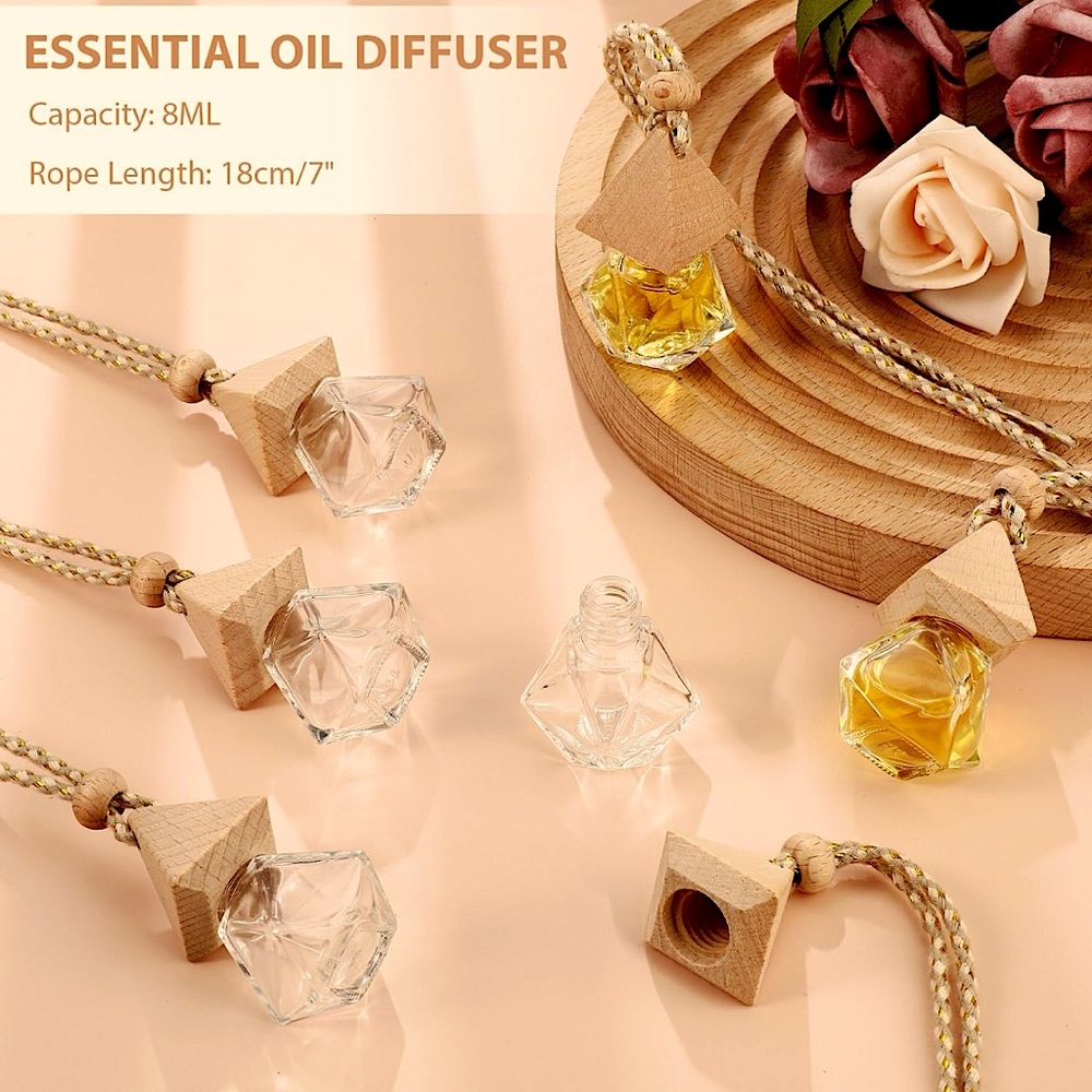 Fragrance diffuser for car or home 8ml refillable tie on comes empty